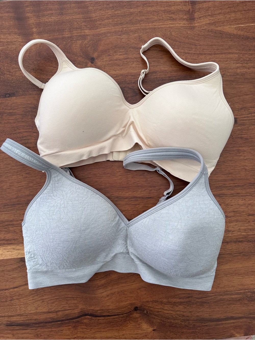 Midnight by Carole Hochman Nude and Gray Convertible Bras